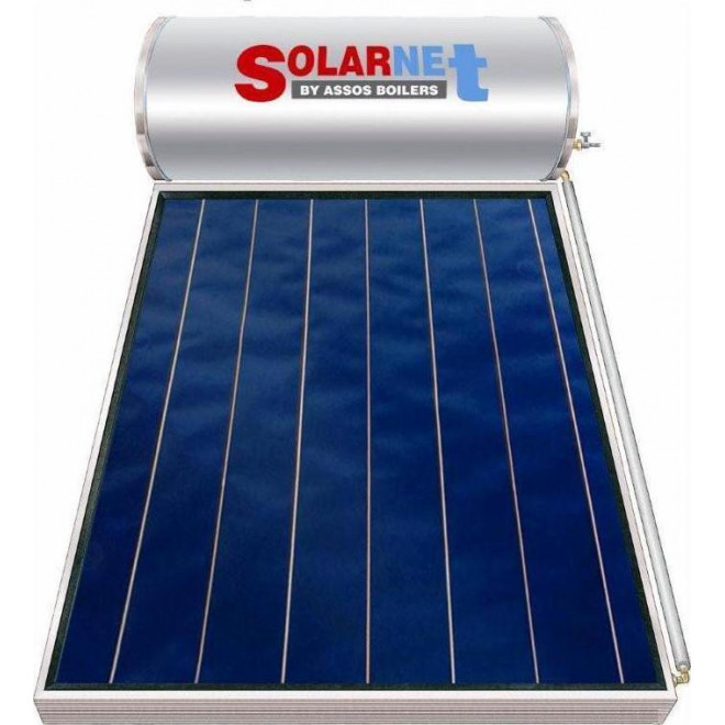 Assos Solarnet 160lt/2.5m² Glass Τριπλής Ενέργειας